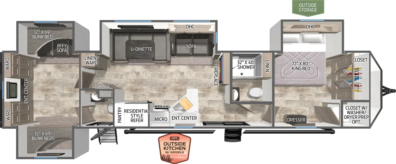 Puma Destination 39PQB - DSO Floorplan